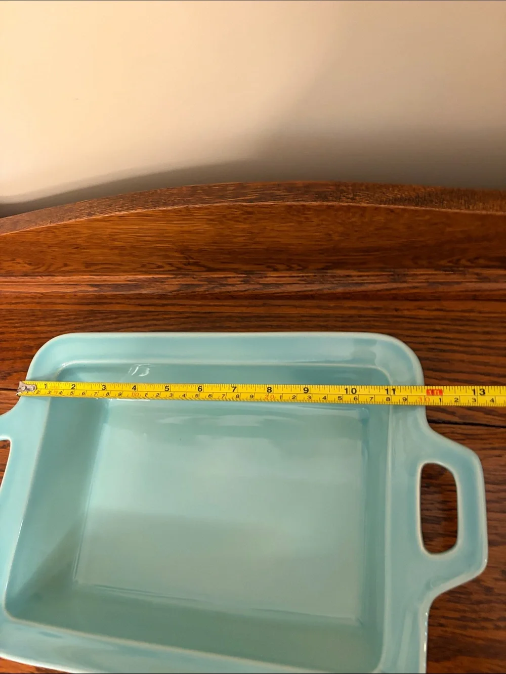 Glazed Rectangular Ceramic Baking Dish with Handles